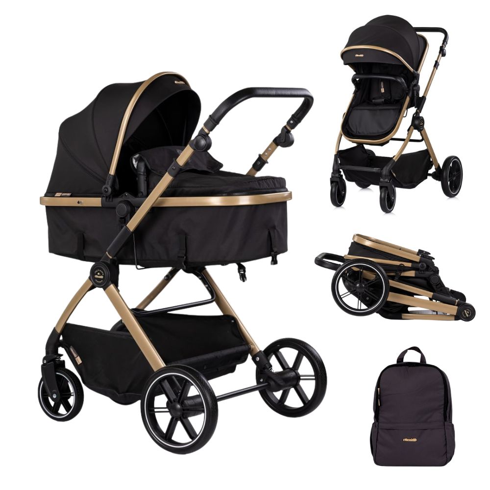 Carrito de Bebé Dúo Convertible PEARL Chipolino 2 en 1 con Capazo y Silla de Paseo hasta 22 kg