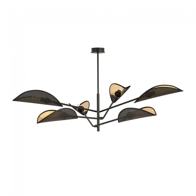 Wonderlamp Lámpara de techo Cano Negro (6 luces)