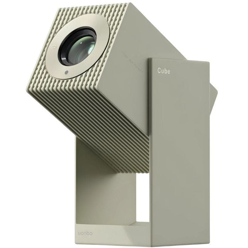Wanbo Cube 2 Pro - Proyector Inteligente con Android TV y Enfoque automático ToF, Mini proyector portátil Compacto y Altavoz Bluetooth de 8 W, corrección Keystone, Cine en casa para Espacios pequeños