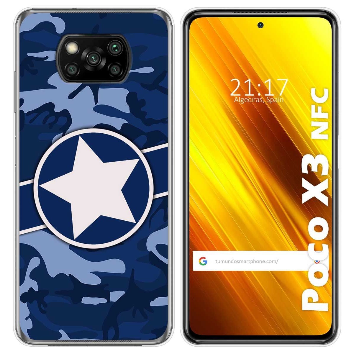 Tumundosmartphone Funda Gel Tpu para Xiaomi POCO X3 NFC / X3 PRO diseño Camuflaje 03 Dibujos