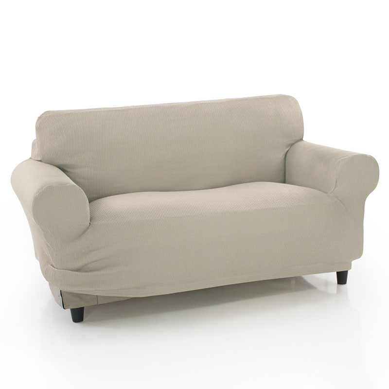 MAXIFUNDAS FUNDAS DE SOFA & CHAISE LONGUE | Modelo Strada | Funda de Sofá Elástica 2 Plazas | Color Beige