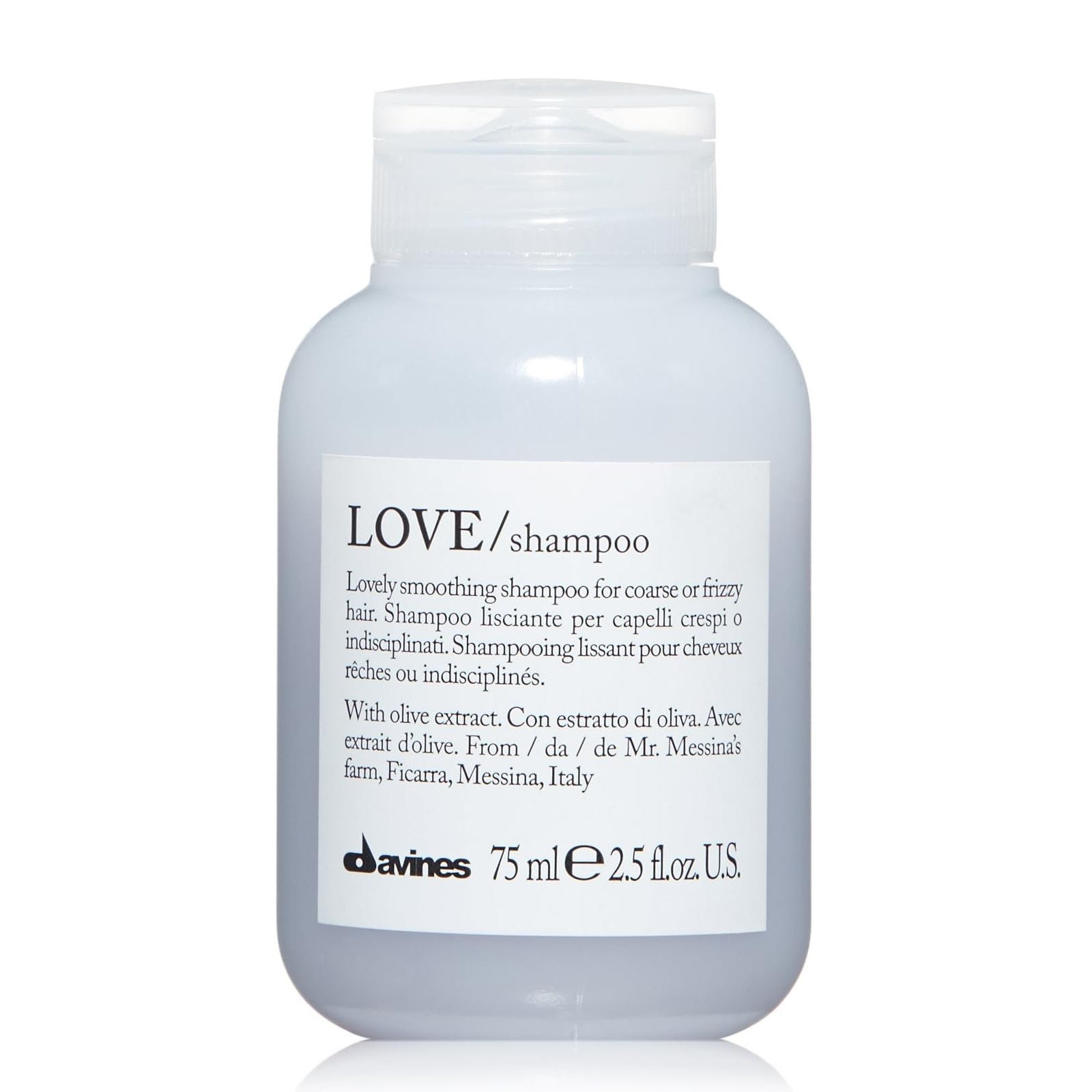Davines LOVE Smoothing Shampoo / Champú suavizante para cabello grueso o con encrespamiento.