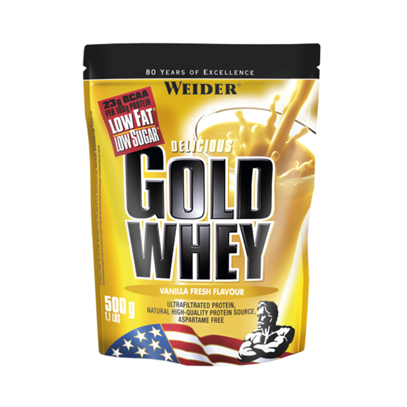 Weider Gold Whey Vainilla 500 G - Proteína de Suero de Leche - Definición Muscular