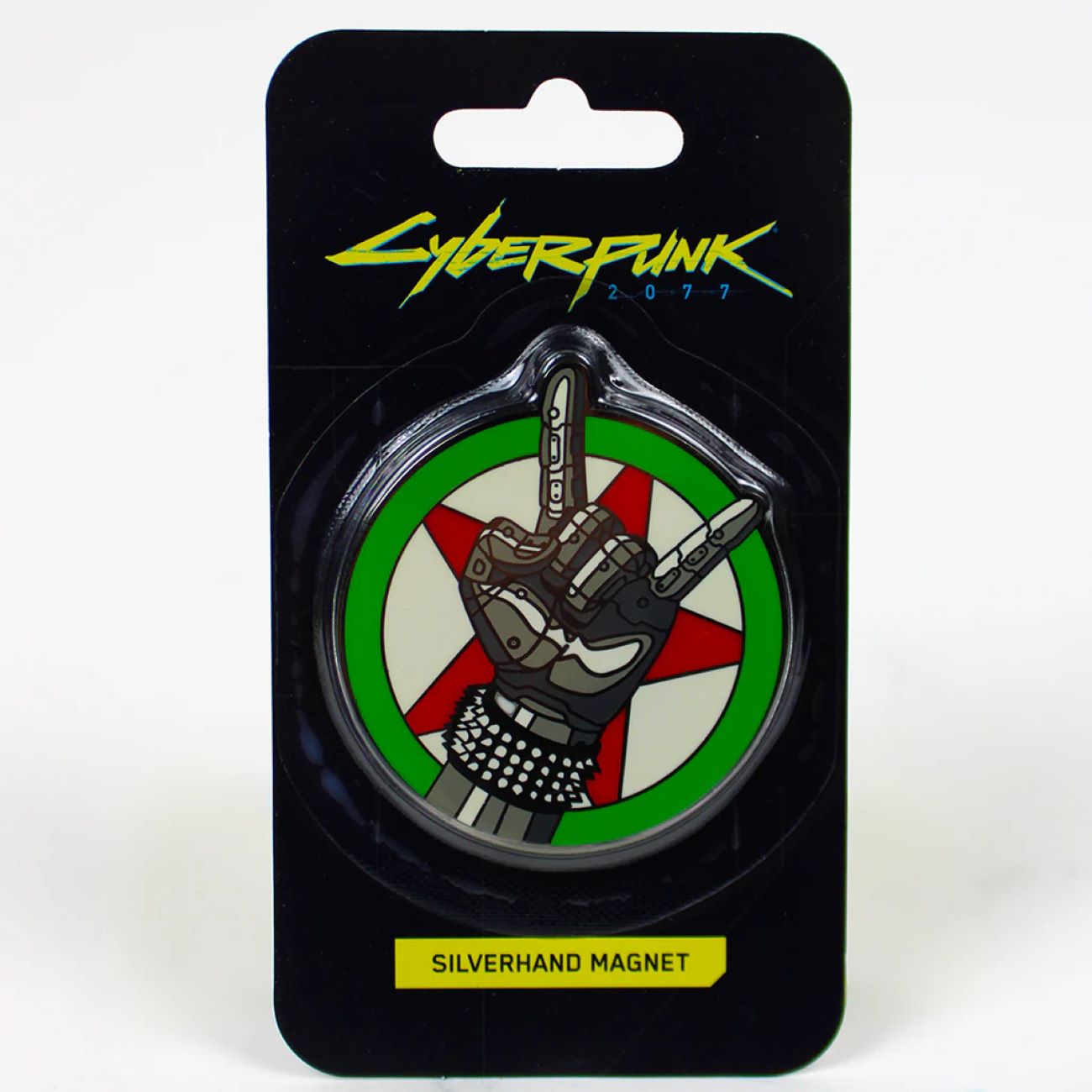 DARK HORSE DELUXE - Imán Metálico CYBERPUNK 2077 - Silverhand Magnet - Mide 5cm de Diámetro - Merchandasing Videojuegos