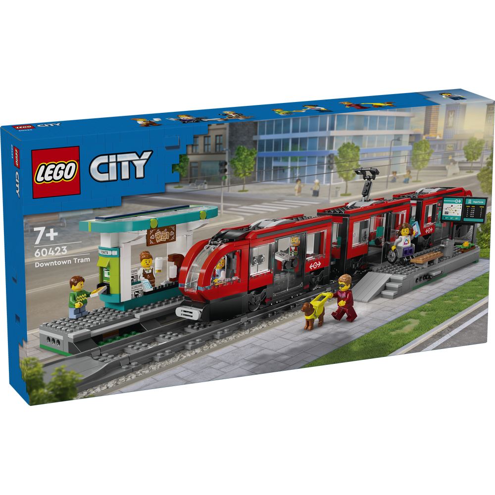 LEGO CITY - TRANVÍA Y ESTACIÓN DEL CENTRO, 60423, TIENDA CON LICENCIA OFICIAL, ENVÍO 24-48H PENÍNSULA, JUGUETES, BRICKS, PIEZAS, LADRILLOS, BLOQUES DE CONSTRUCCIÓN, TRENES, 100% ORIGINAL