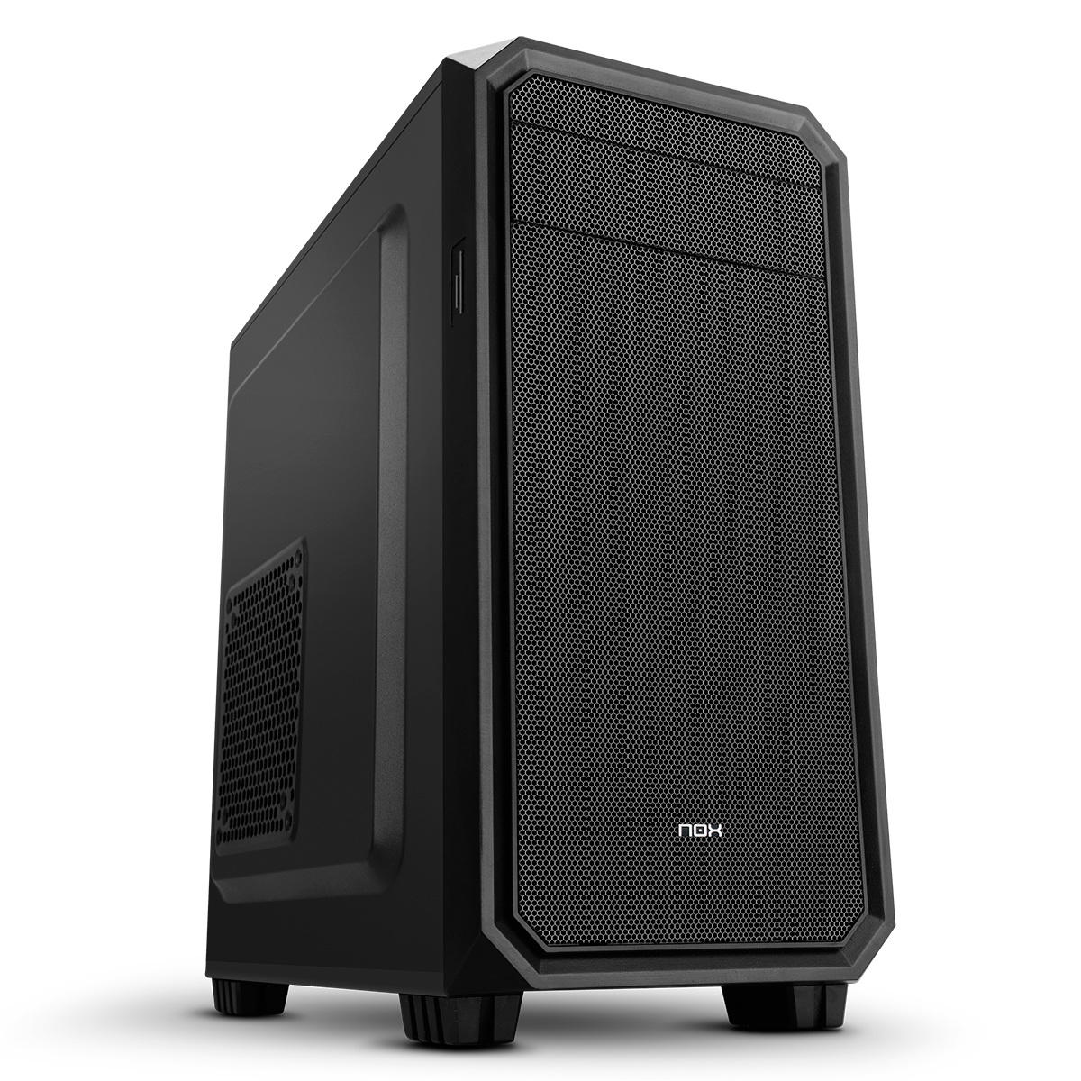 NOX COOLBAY MX2 - Minitorre micro ATX, Lector de Tarjetas Integrado, Ventilador 120mm incluido, USB 3.0, hasta 4 discos duros, Negro