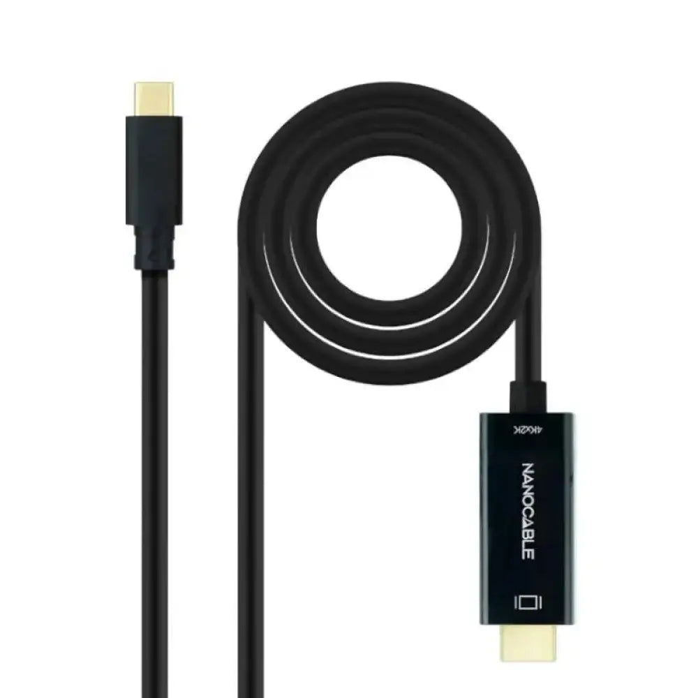 Cable Conversor Nanocable USB-C a HDMI 1.4 4K 30Hz 1.8m Negro