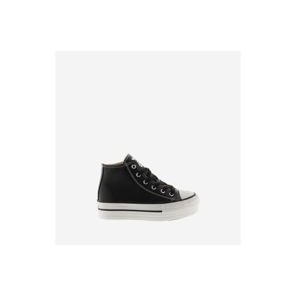 Zapatillas de lona mujer VICTORIA 1061107 BOTA BASQUET DOBLE PISO, NAPA NEGRO 18313 XL