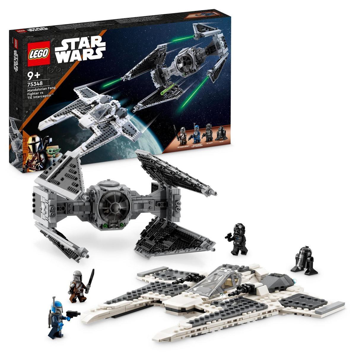 LEGO - Set de juguetes de construcción LEGO® Star Wars™ 75348 Caza Colmillo Mandaloriano vs. Interceptor TIE; idea de regalo para mayores de 9 años (957 piezas)