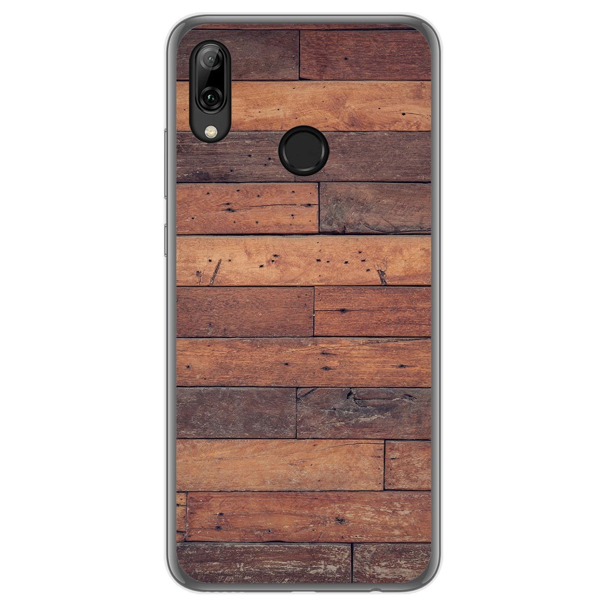 Tumundosmartphone Funda Gel Tpu para Huawei P Smart 2019 / Honor 10 Lite diseño Madera 03 Dibujos