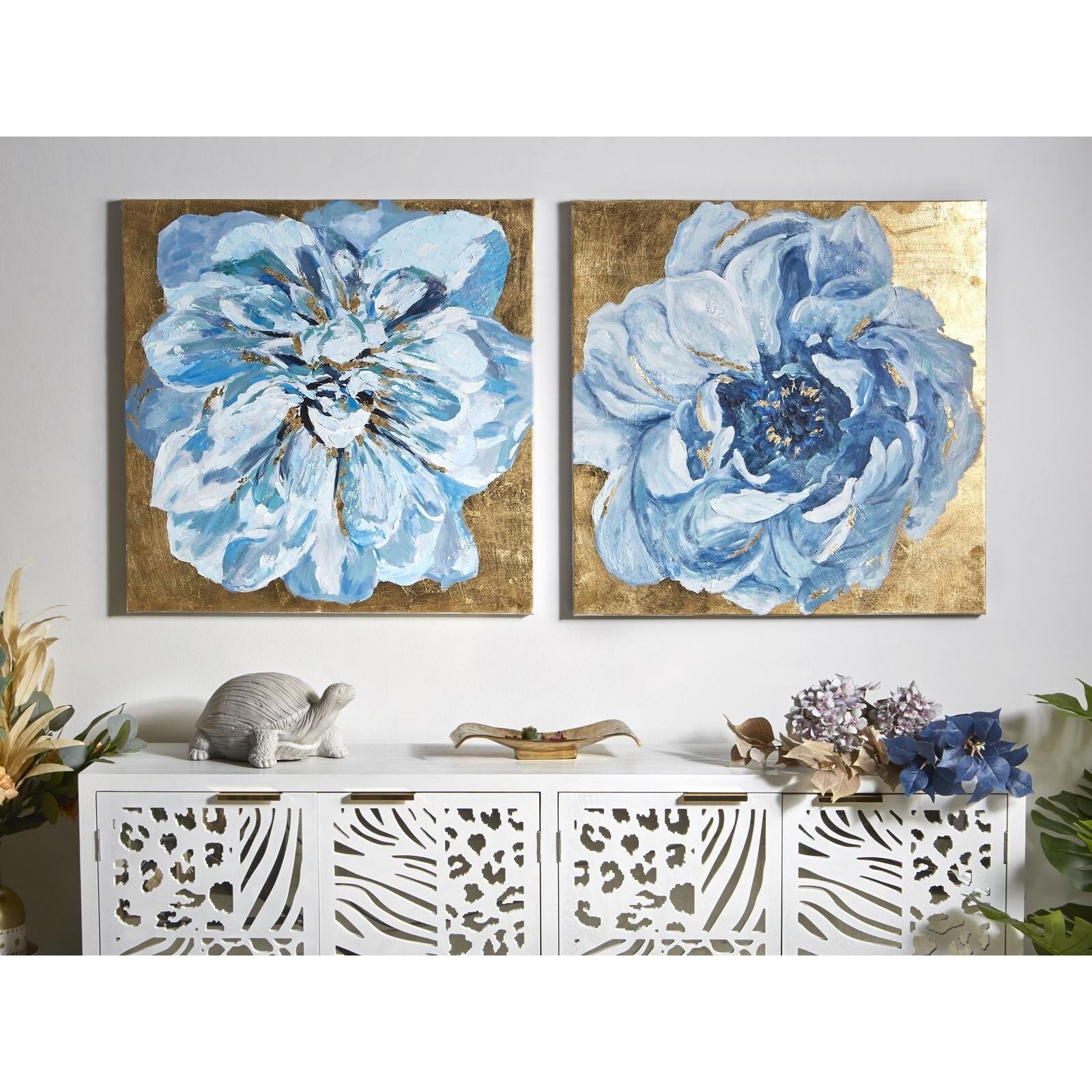 Oleo flor c/oro 70x70 cms. s/2 70x3x70 cms. El mejor complemento para tu hogar.