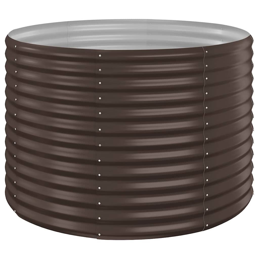vidaXL Jardinera arriate acero galvanizado marrón 100x100x68cm