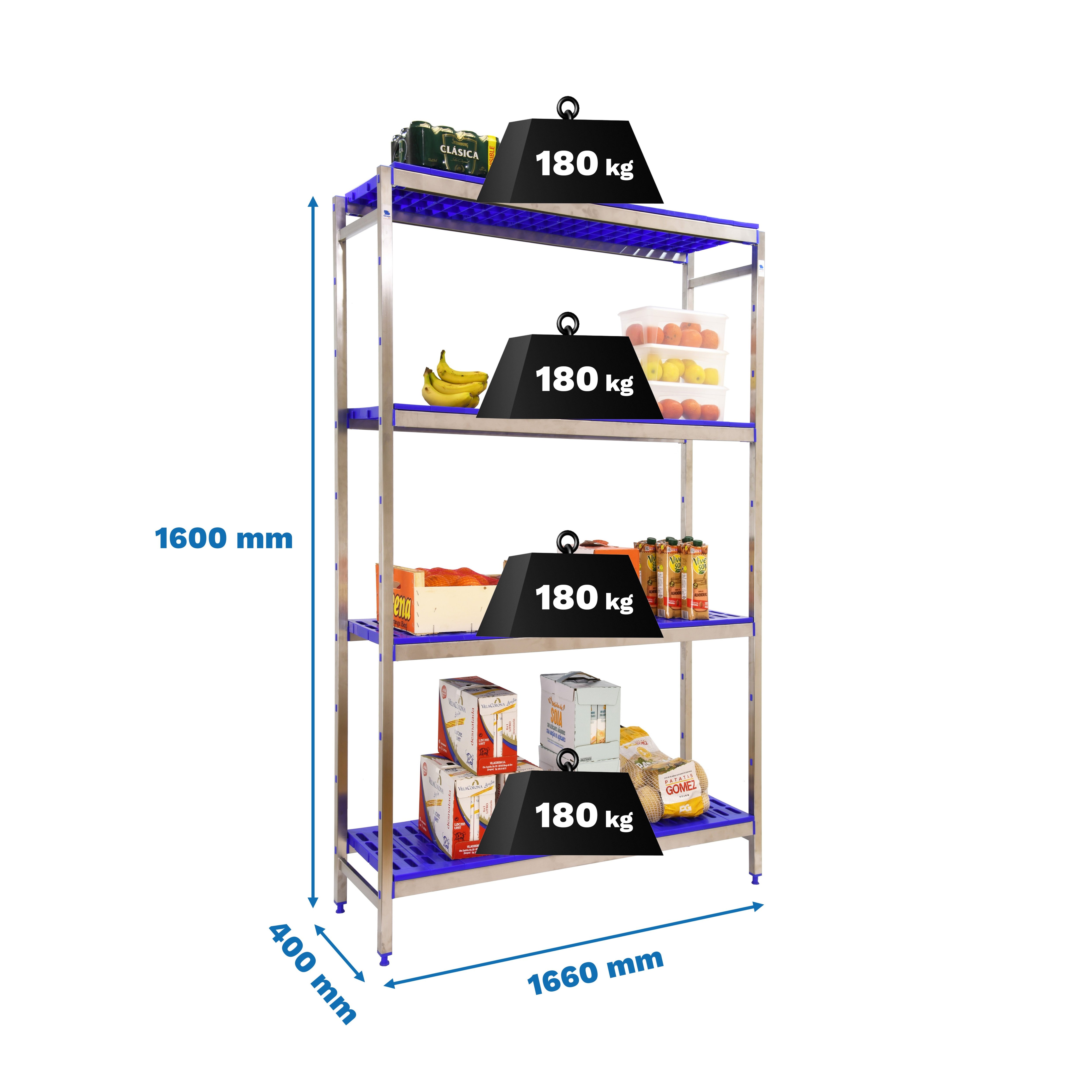 Estantería SIMONRACK Simoninox initial 4pp/1600x1660x400