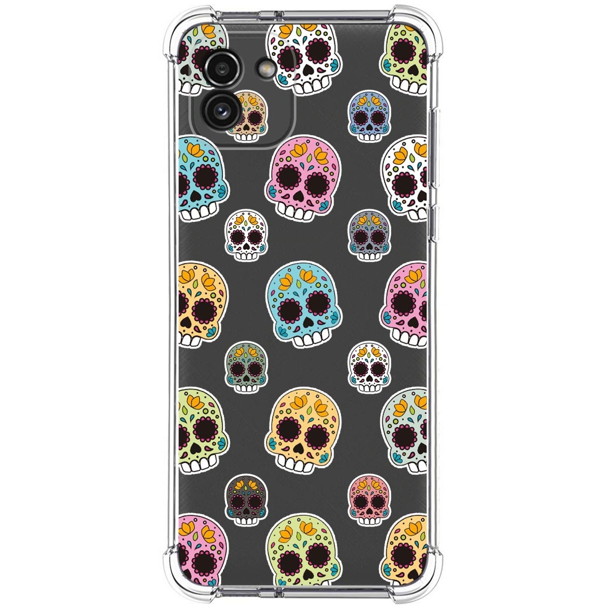 Funda Silicona Antigolpes para Samsung Galaxy A03 diseño Catrina Dibujos