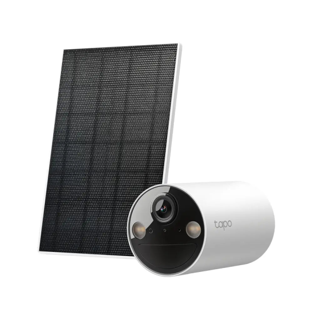 Tapo TC82 Kit Cámara de Vigilancia con Panel Solar y Batería, 2K 3MP, Detección IA Gratuita, Visión Nocturna a Color