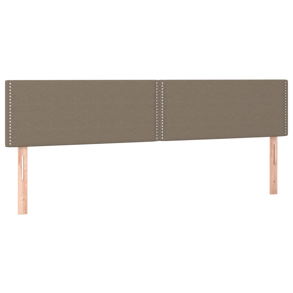 vidaXL Cabeceros tela gris taupe 200x5x78/88 cm