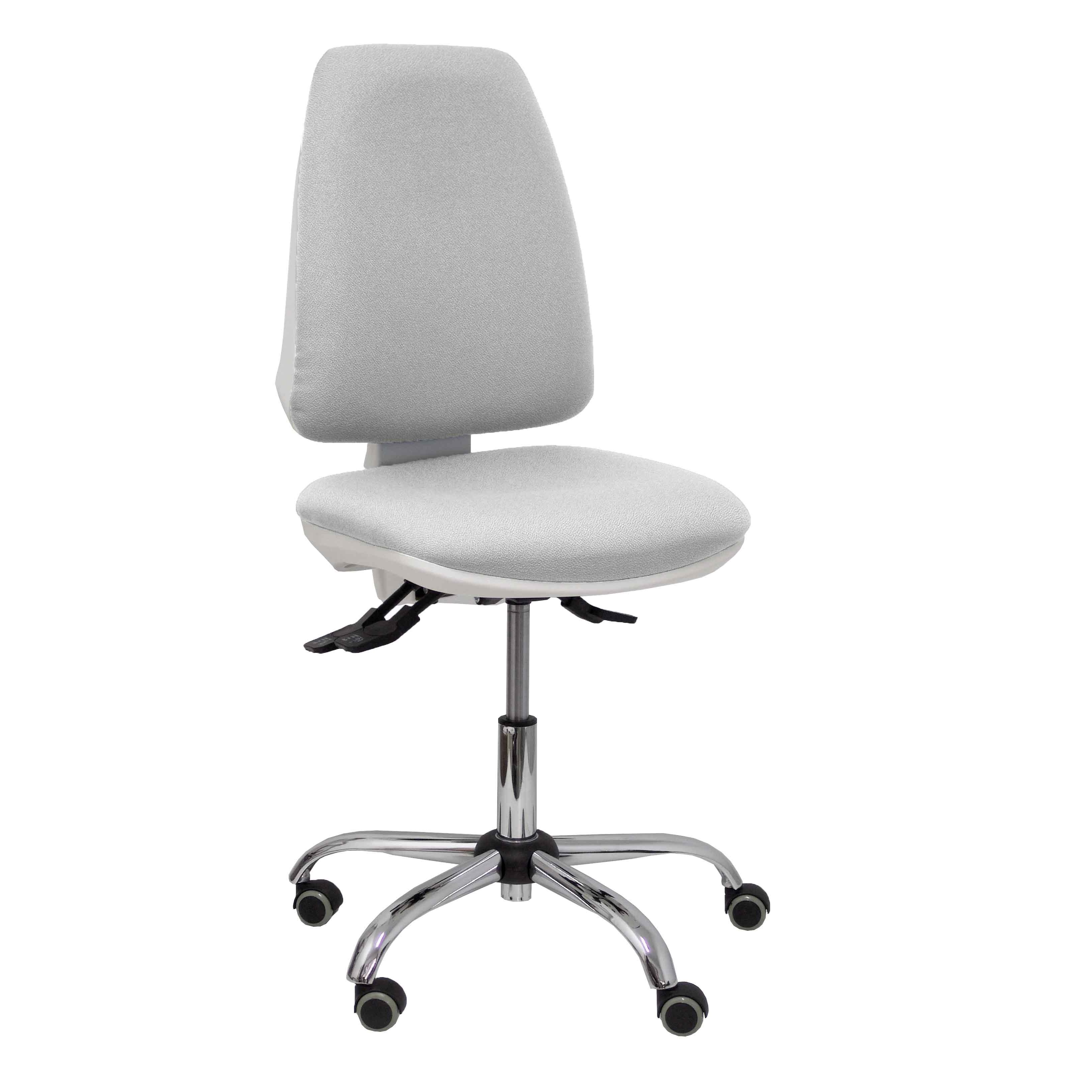 Silla de Oficina Ergonómica Piqueras Y Crespo Elche Blanca con Asincro y BALI Gris Claro