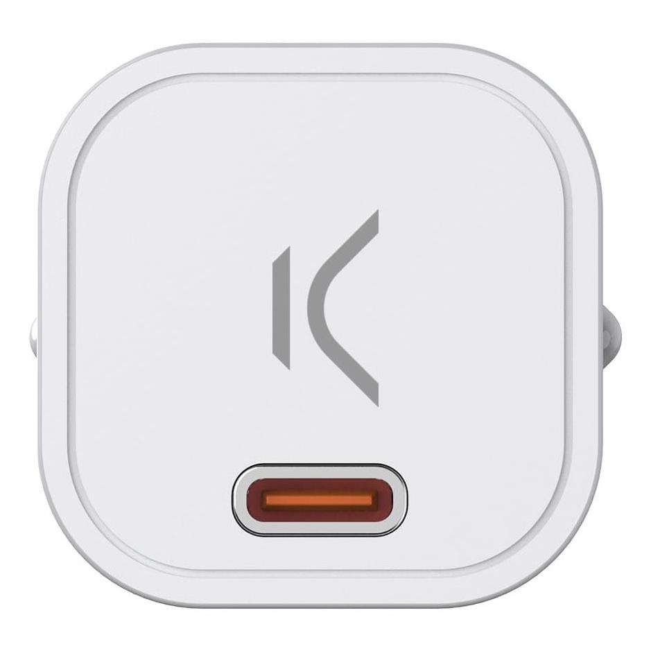 Cargador KSIX BCD30GAN01B | Carga rápida, Power Delivery (PD), 1x USB-C, Cargador Universal Smartphone, Tecnología GaN