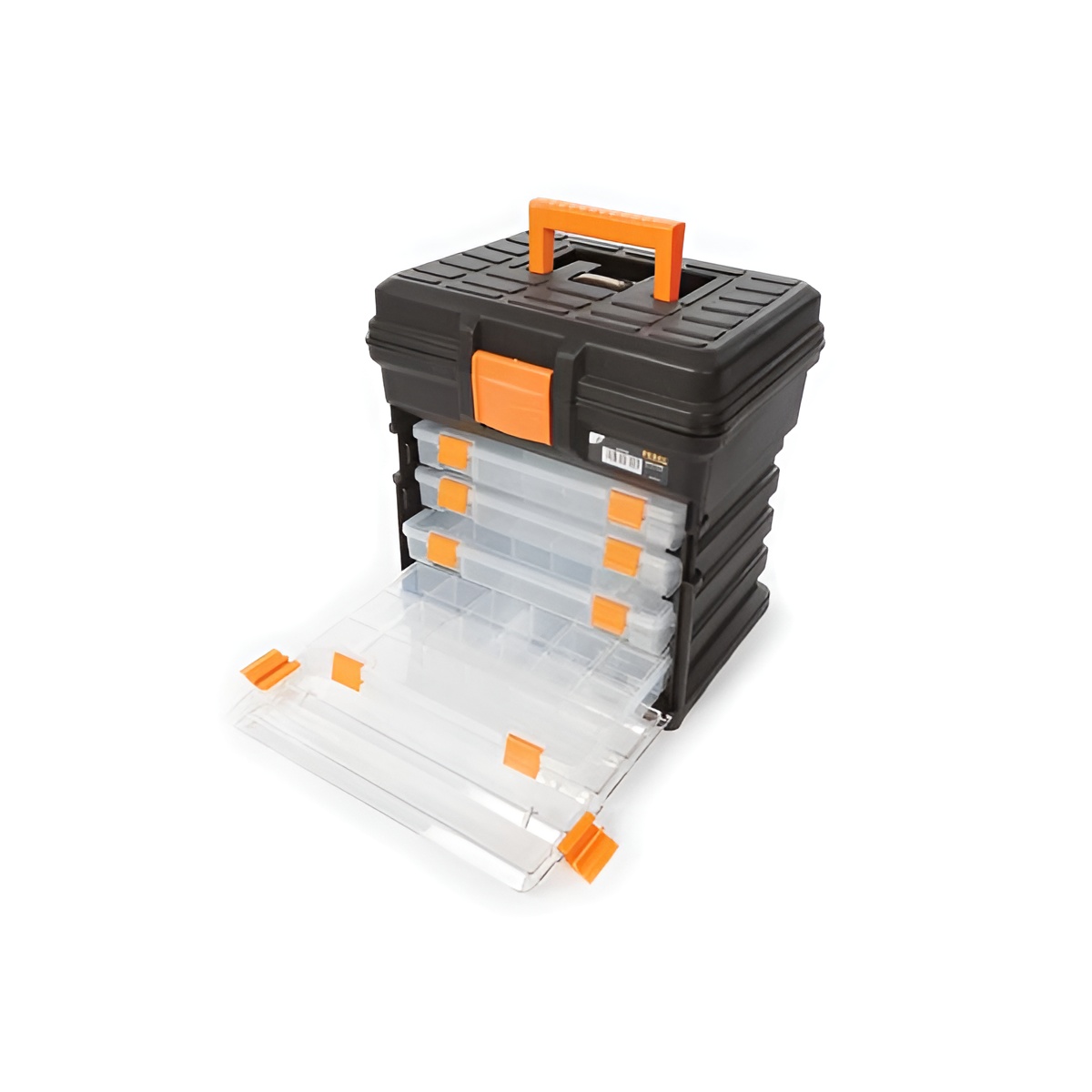 Caja de Herramientas Perel - 340 X 272 X 341 Mm con Compartimentos Correderos y Extraíbles