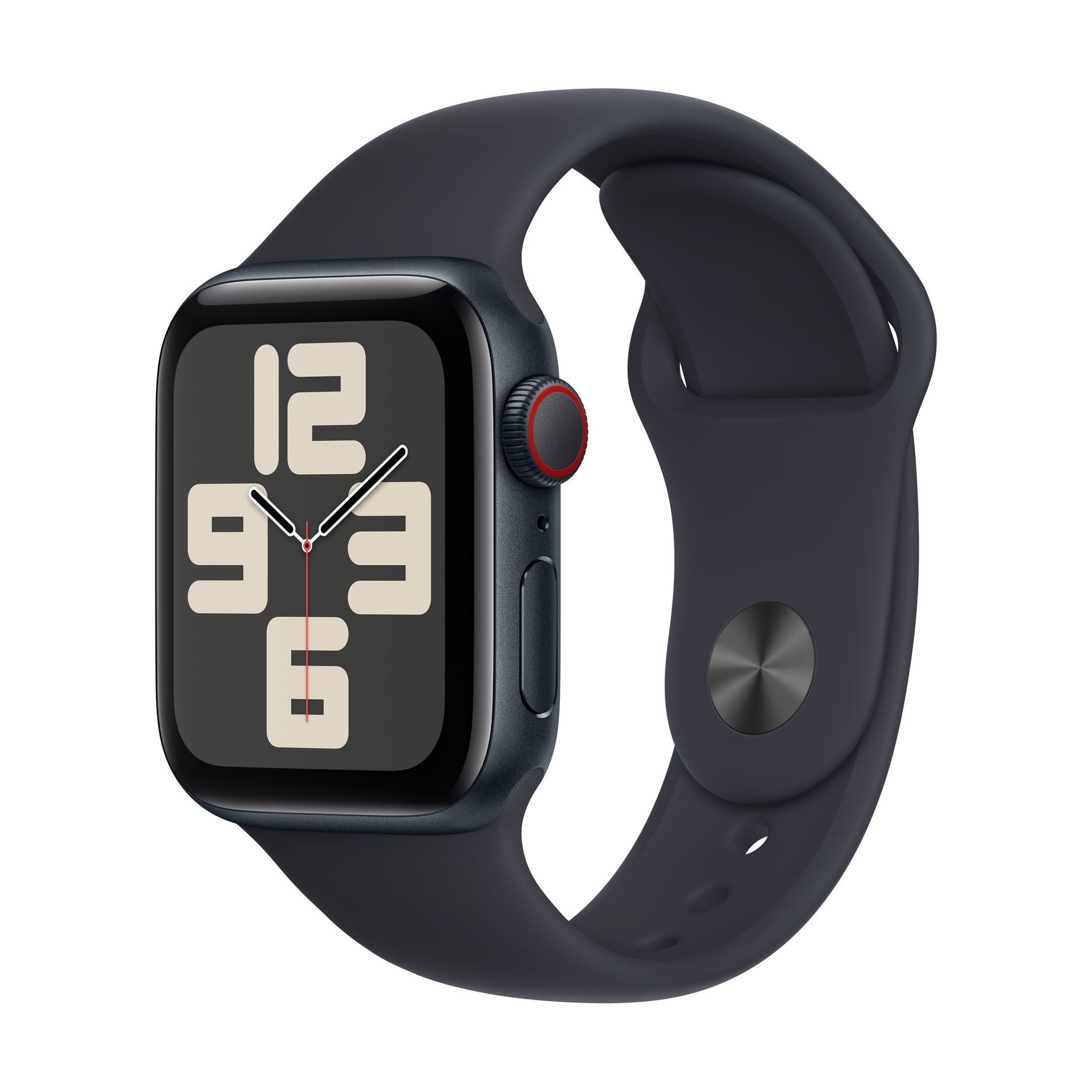 Apple Watch SE (2ª Gen) 2023 GPS + Cellular 40mm Aluminio y Correa Deportiva Negro (Midnight) - Talla S/M