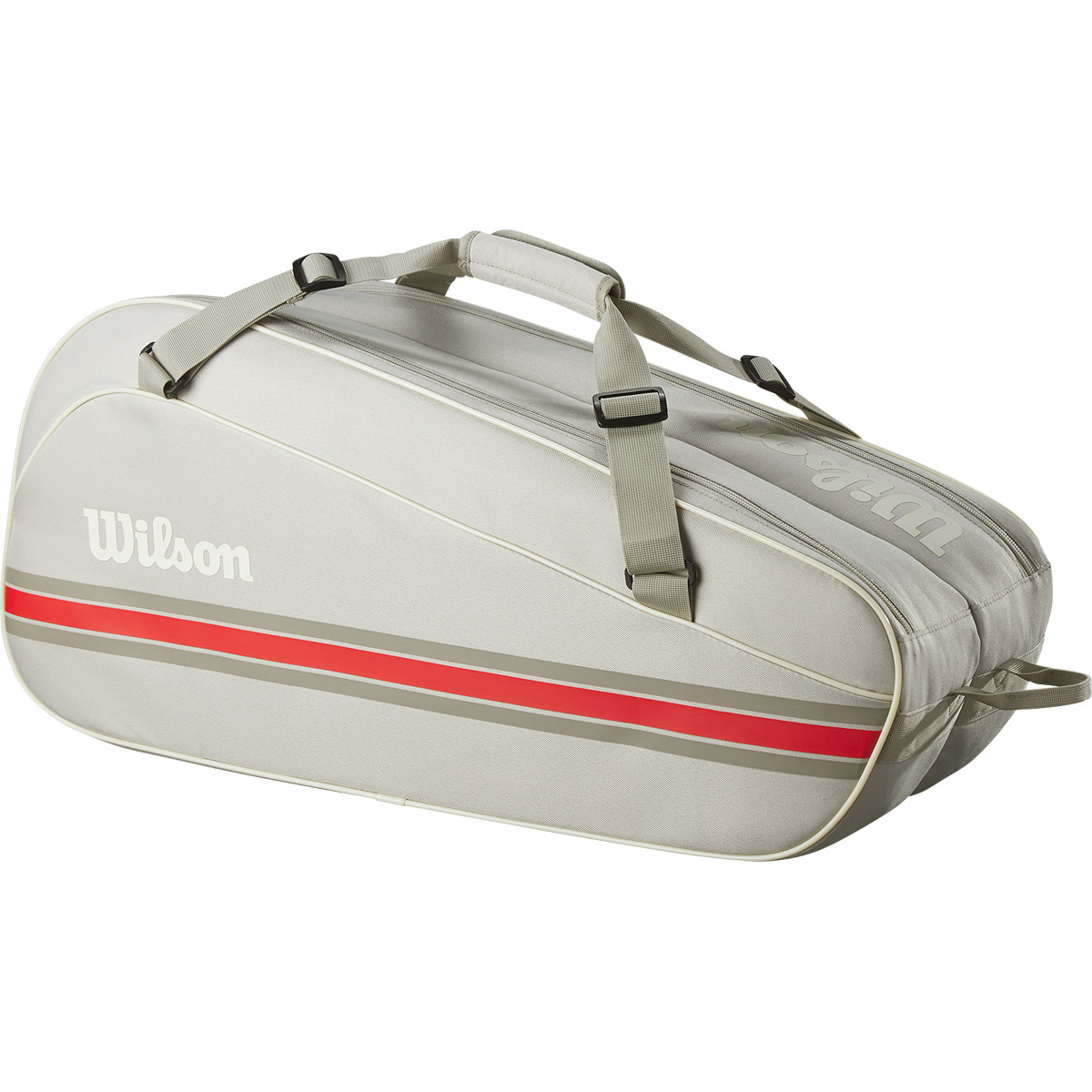 Raquetero WILSON Team 2025 6 Raquetas Gris-Rojo