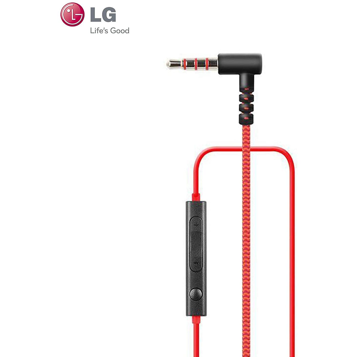 LG - Auriculares LG Quadbeat 3 LE630, color rojo, para LG G4, G3, G5, G6, D855, D830, G2, D802, 5X, K8
