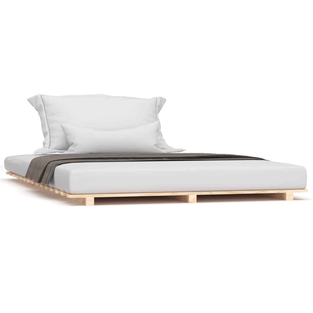 vidaXL Estructura de cama de madera maciza de pino 140x190 cm
