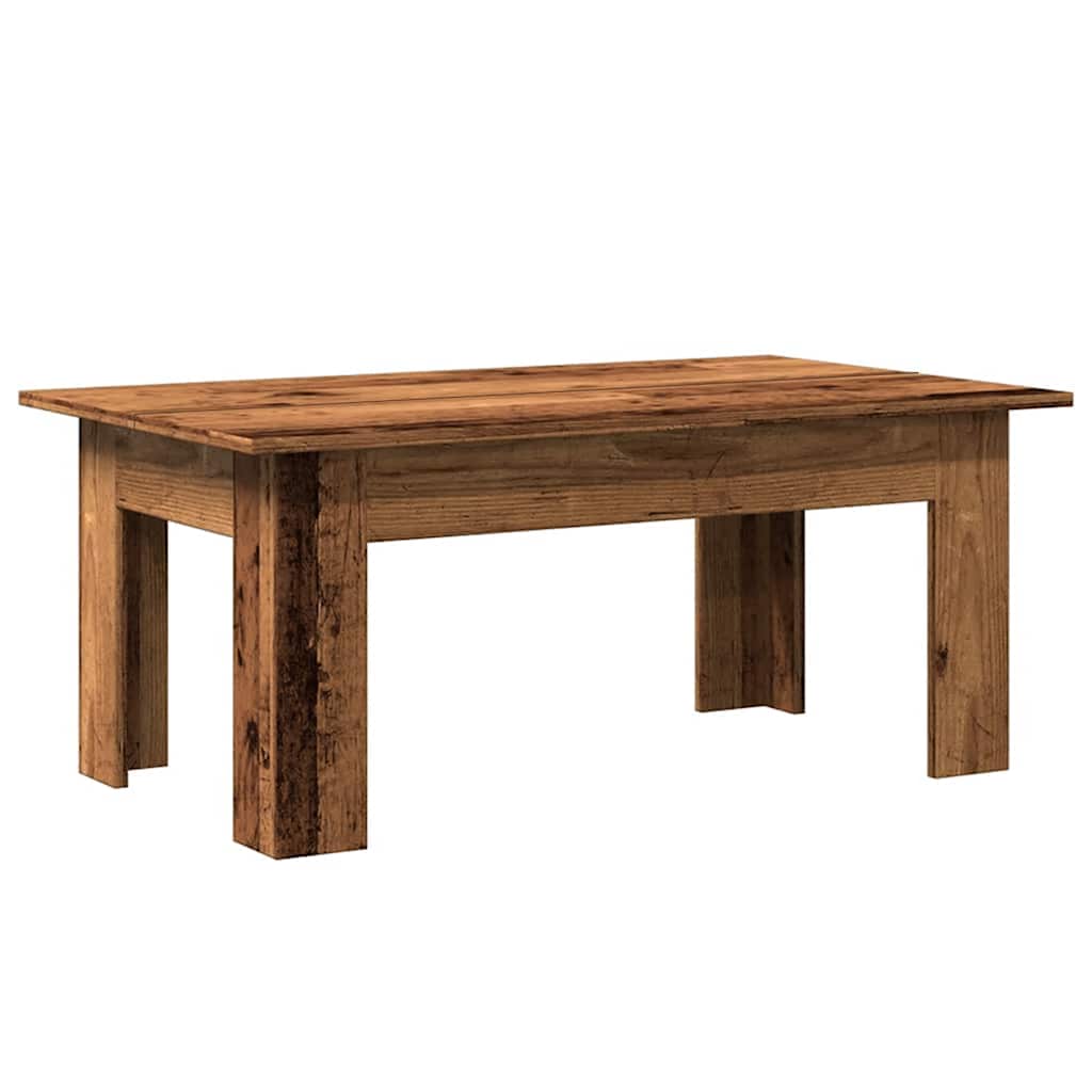 vidaXL Mesa de centro madera contrachapada madera envejecida en color Madera antigua/Roble ahumado/Roble artisan | estructura resistente ideal para salón dormitorio o estudio