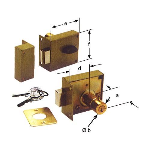Cerradura Palanca URKO izquierda 38-50