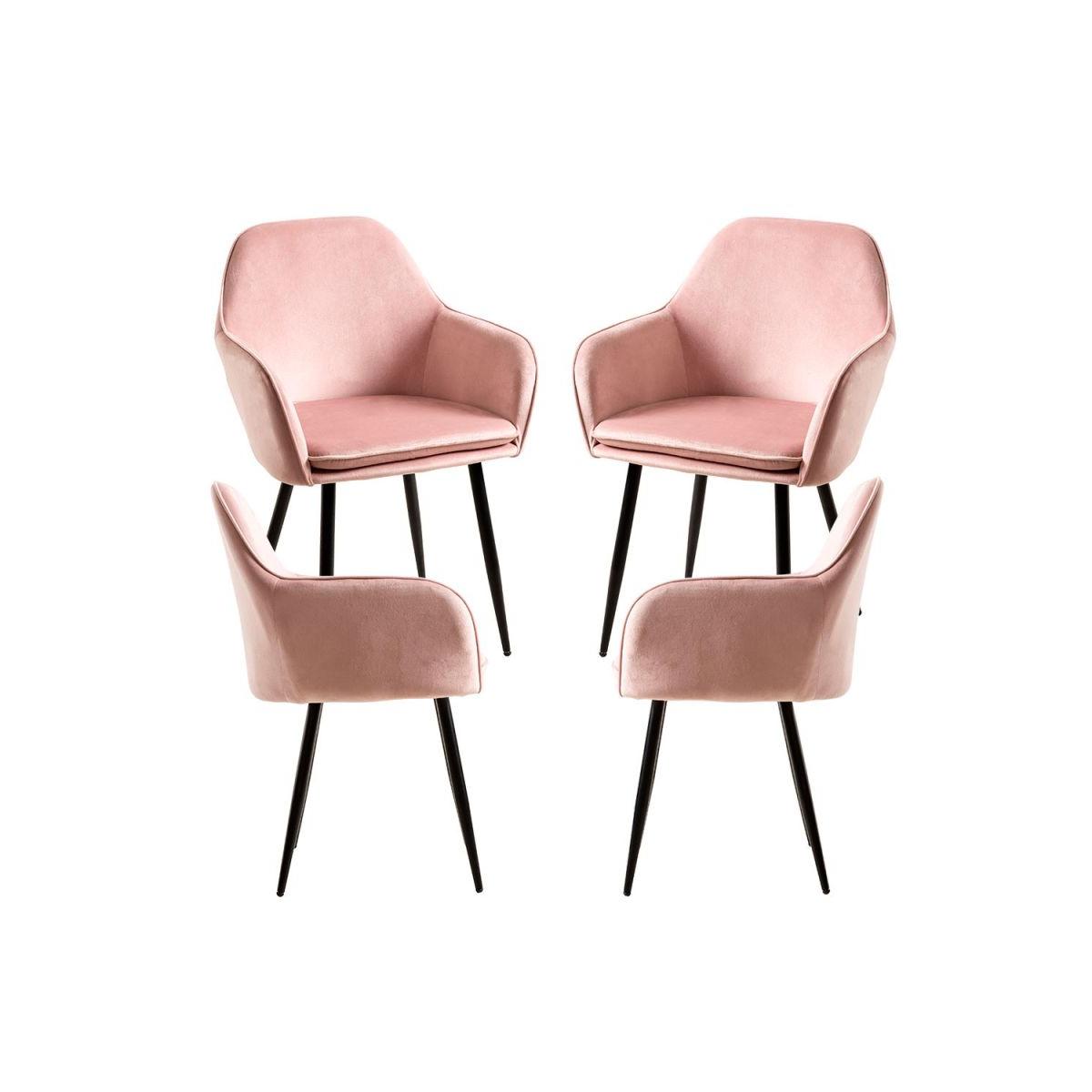 Regalos Miguel - Packs Sillas Comedor - Pack 4 Sillas Chic Black - Rosa