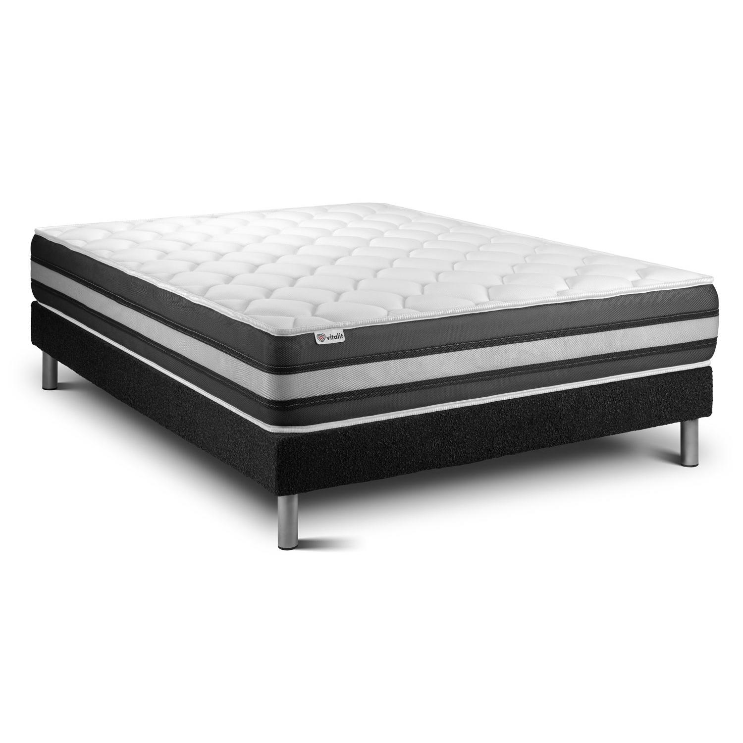 Conjunto VITAL SPRING ZEN 135 x 200 cm somier Kit negro