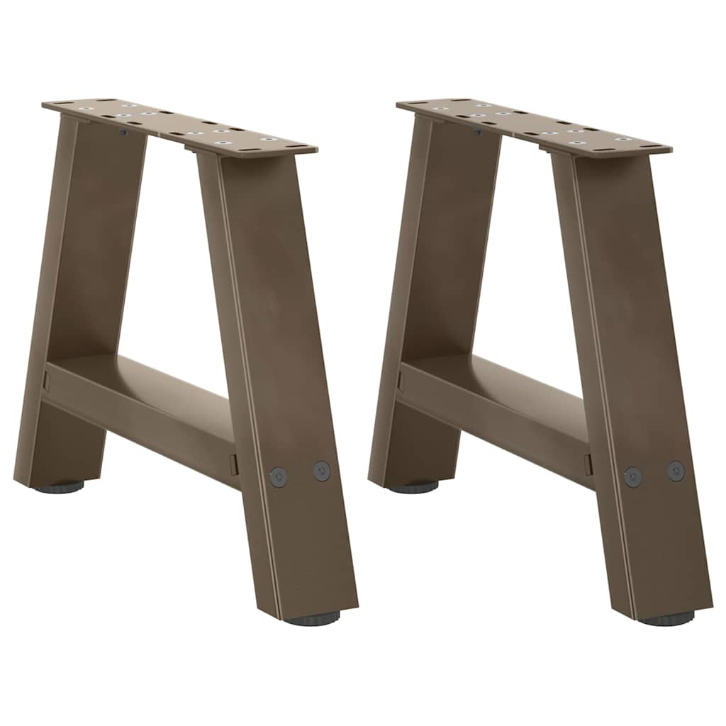 vidaXL Patas para mesa de centro en forma de A (2 unidades) 50 x (30-31) cm, acero