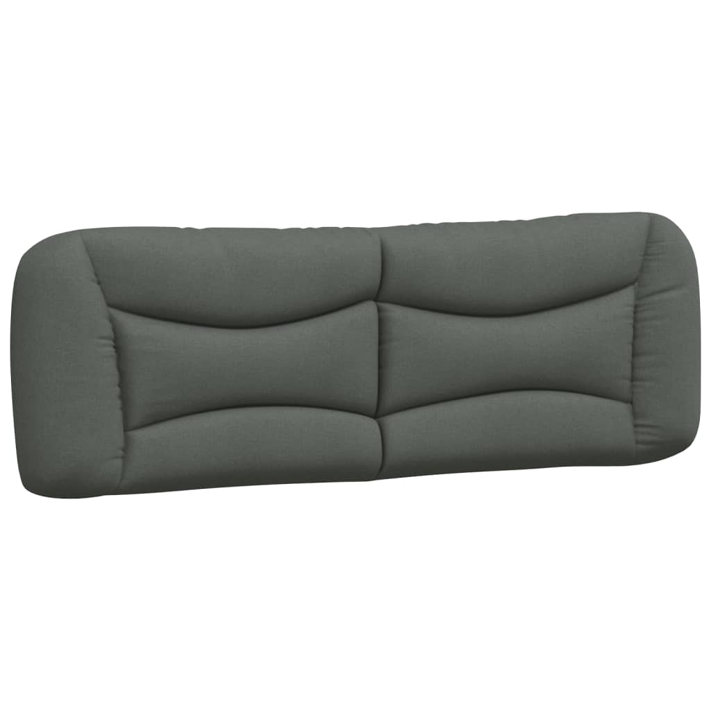 vidaXL Cabecero de cama acolchado Hvar tela gris oscuro 160 cm