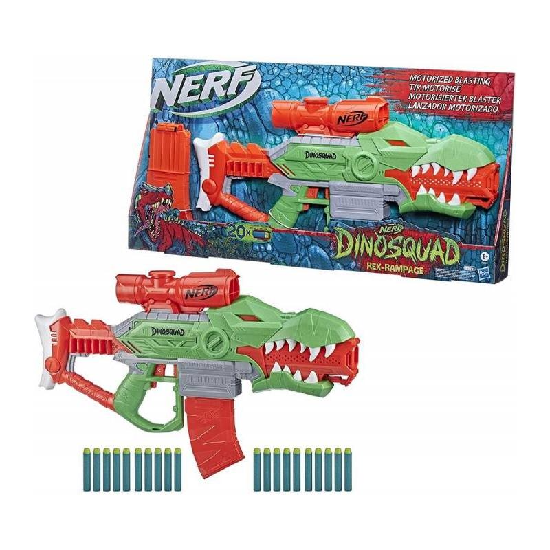 Nerf rex rampage dinosquad Pistola lanza dardos de Hasbro