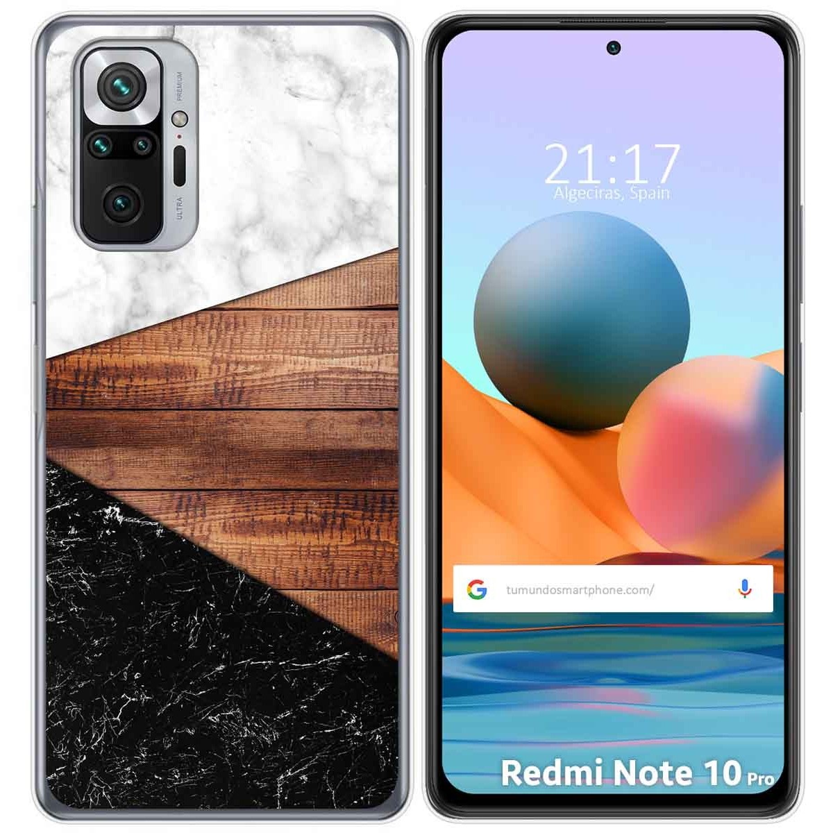 Tumundosmartphone Funda Gel Tpu para Xiaomi Redmi Note 10 Pro diseño Mármol 11 Dibujos