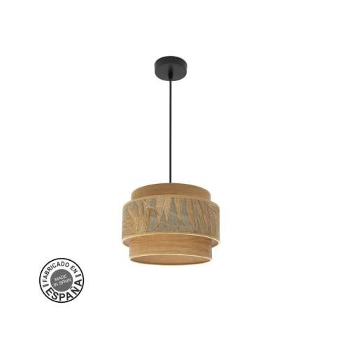 Colgante Samoa 1xe27 Negro/camel Regx30d