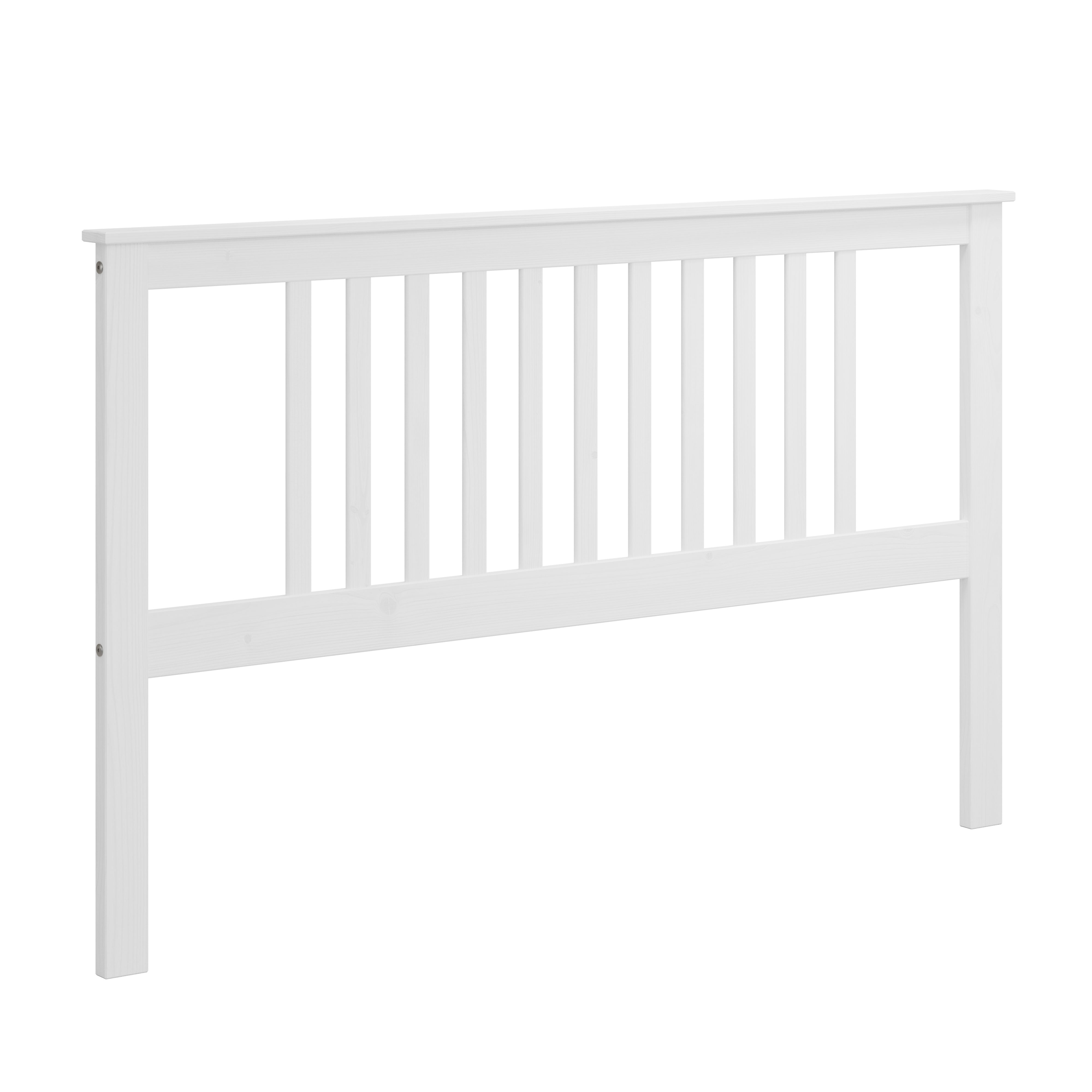 Cabecero para Somier 150 cm Serie Alme – Madera de Pino Macizo – Blanco Lavado – 100x2 cm (Alto x Fondo) – Respaldo Robusto para Dormitorio de Matrimonio