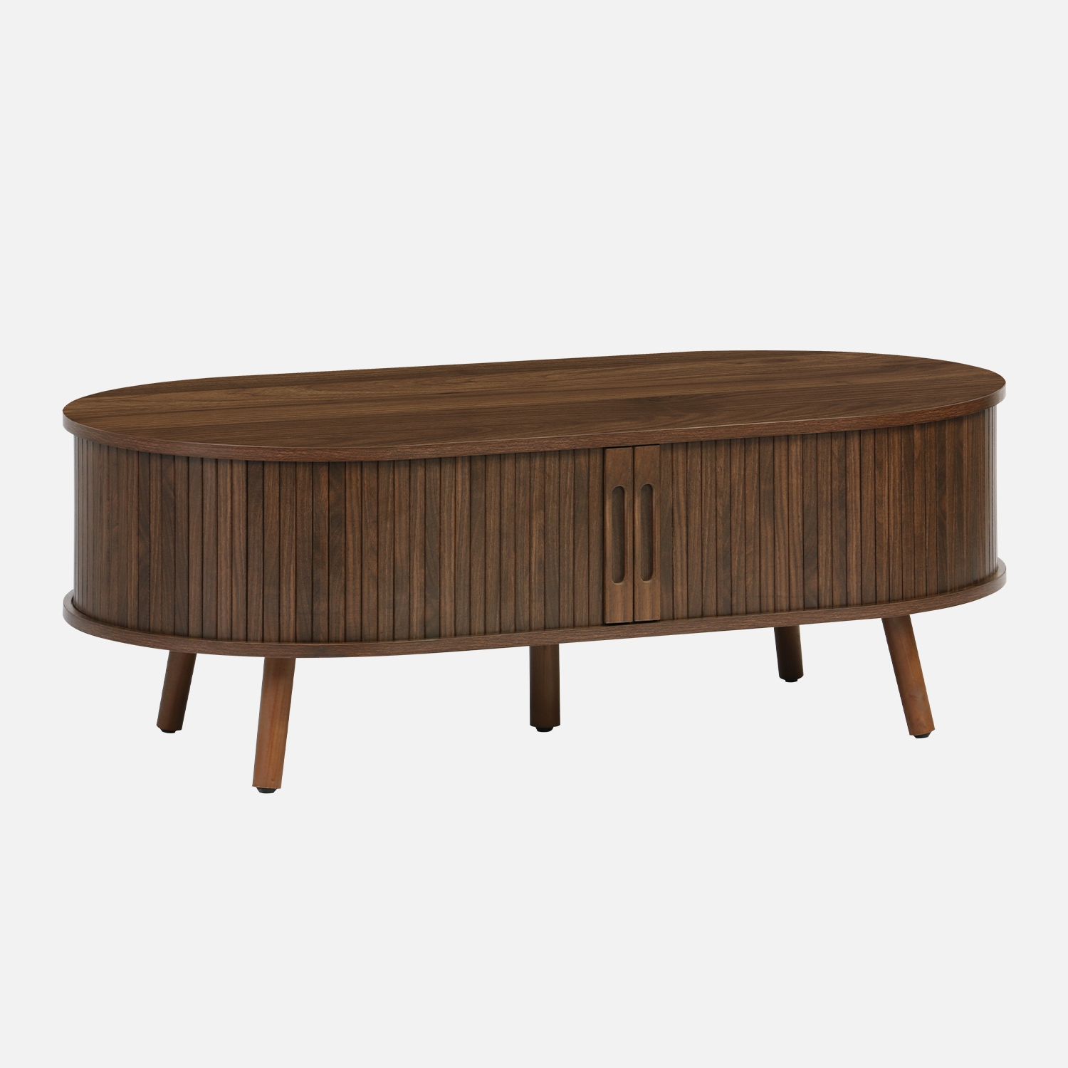 sweeek - Mesa de centro con puertas correderas y efecto madera , Legacy , 110x59x39