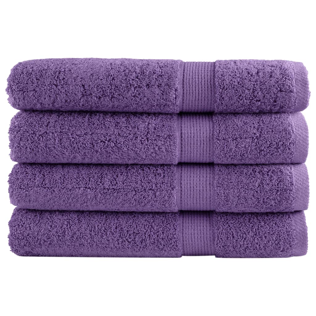 vidaXL Toallas de sauna 4 uds 100% algodón 80x200 cm 600 gsm toalla Color Marrón,  Morado,  orange y mas