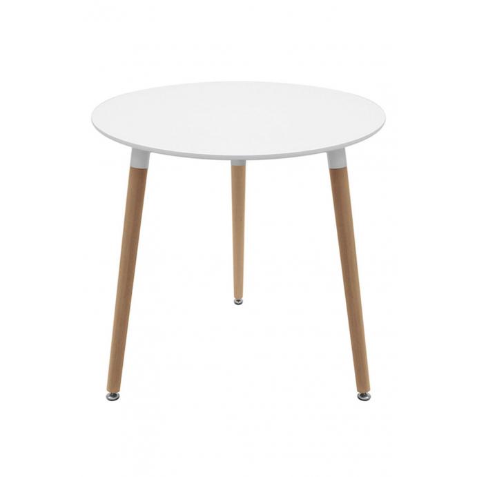 Regalos Miguel - Estilo Nórdico - Mesa Tower Redonda 90 cm - Blanco