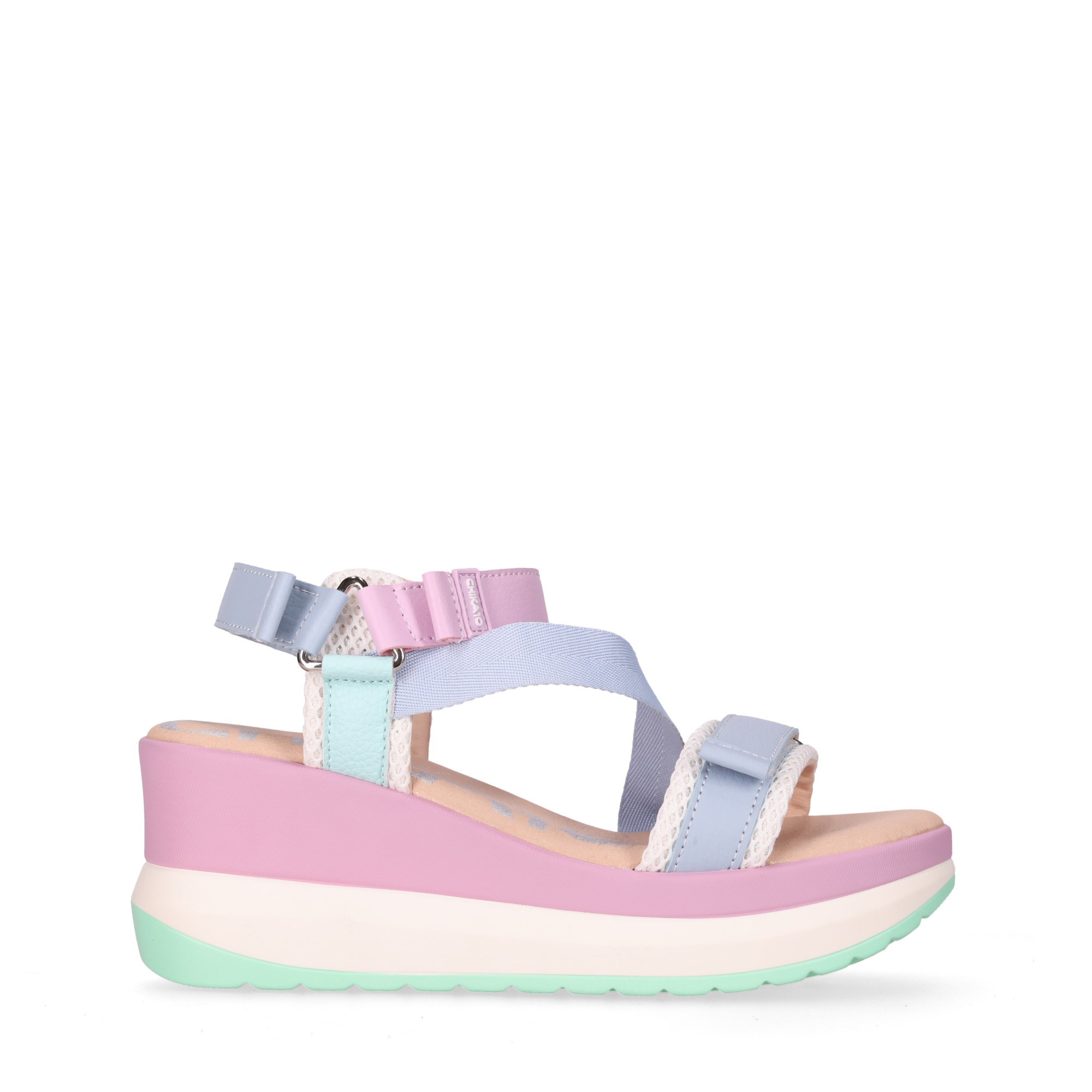 Chika10 ROCO 09 Sandalia de CuÃ±a Multicolor