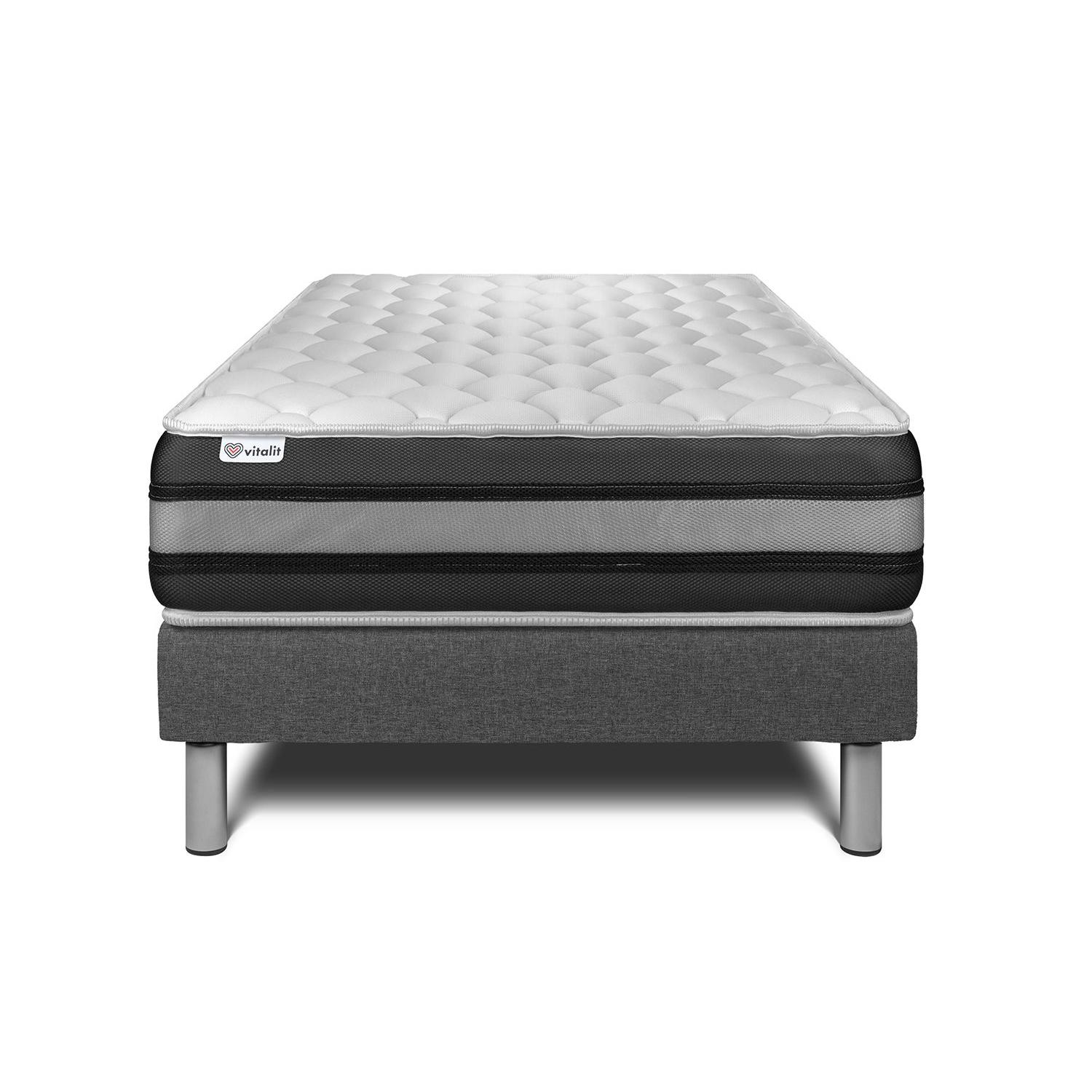 Conjunto VITAL SPRING ZEN 120 x 190 cm somier Kit gris