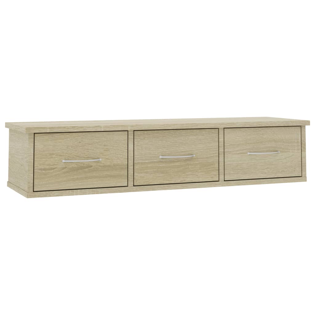 Vidaxl Estante Cajones Pared Contrachapada 88x26x18,5cm Blanco