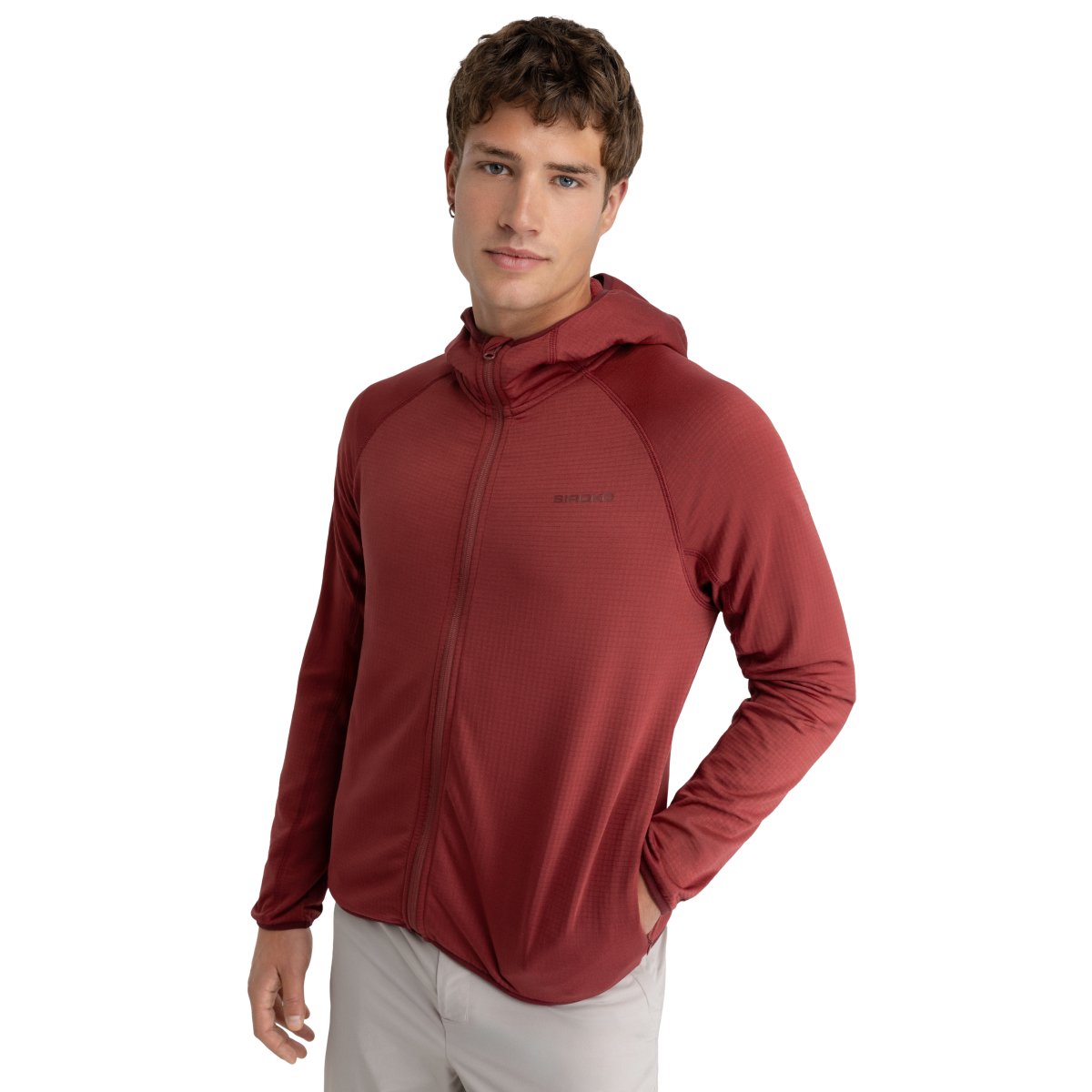 SIROKO - Chaqueta Polar Cierre Cremallera Ultraligera STRIDE Hiking para Hombre_