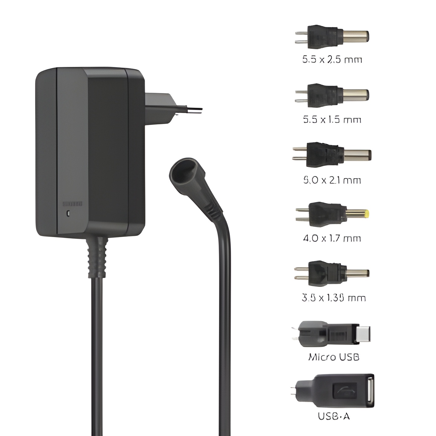 Hama fuente de aliment. conmut. univ. ajustable 1000ma 12w max. 12v 7 adaptadores