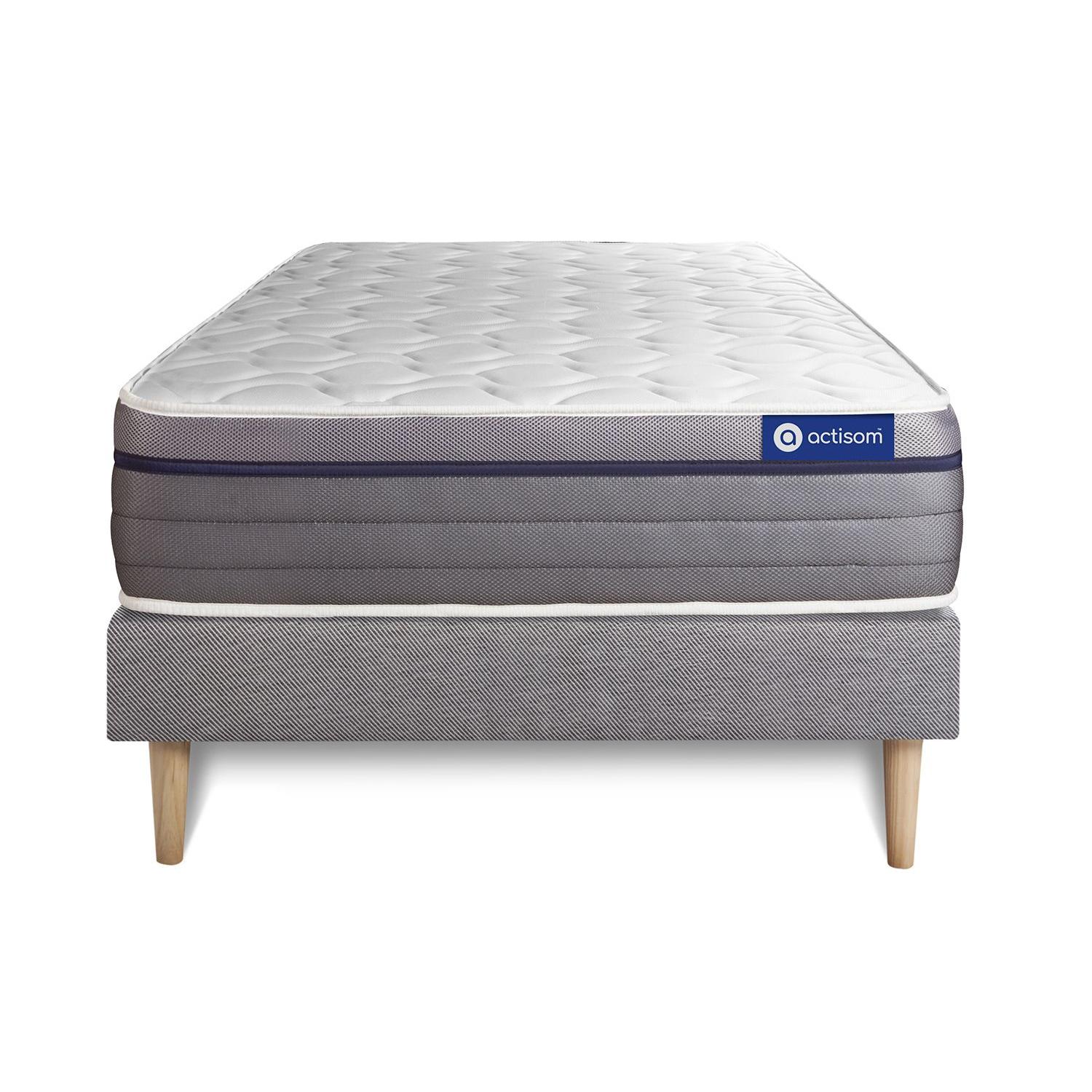 Pack colchón Actilatex zen 80x200cm + Somier, Látex y espuma viscoelástica, 7 zonas de confort