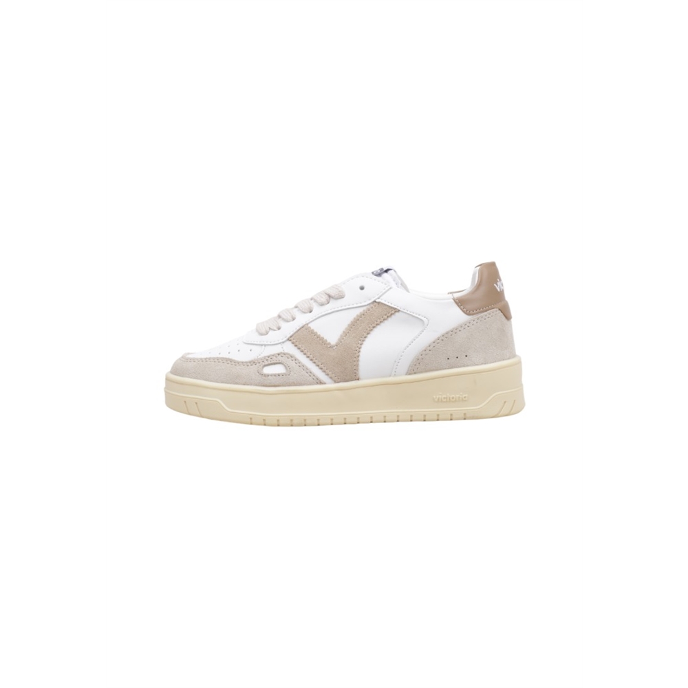 victoria SEUL EFECTO PIEL & SERRAJE Deportivas Planas Mujer Beige