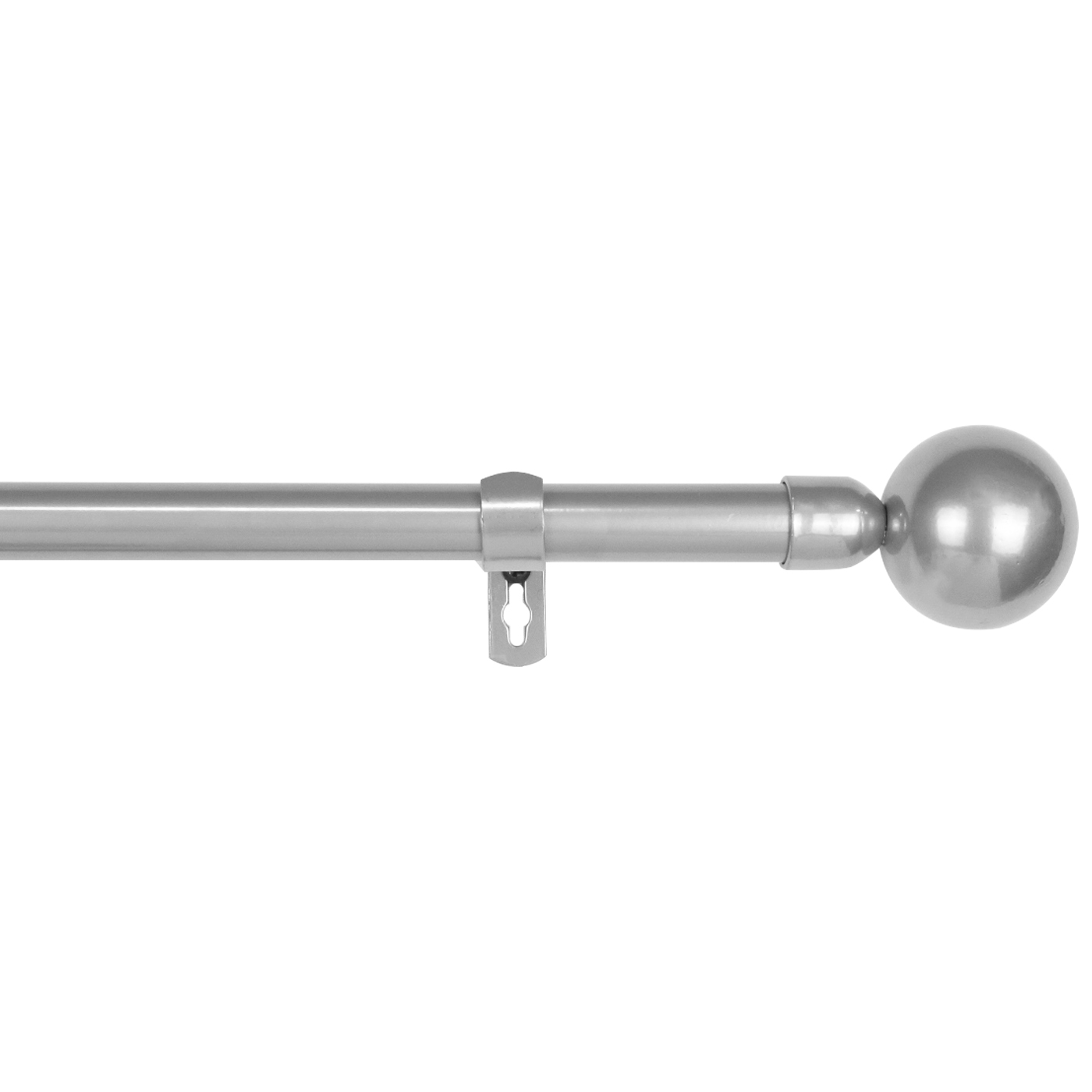 Barra de Forja Cortinas Extensible, Universal, Palo Delgado, Barras de Cortinas Decorativas, Barra Extensible de Metal con 2 Terminales, Soportes y Tornillos - Bola