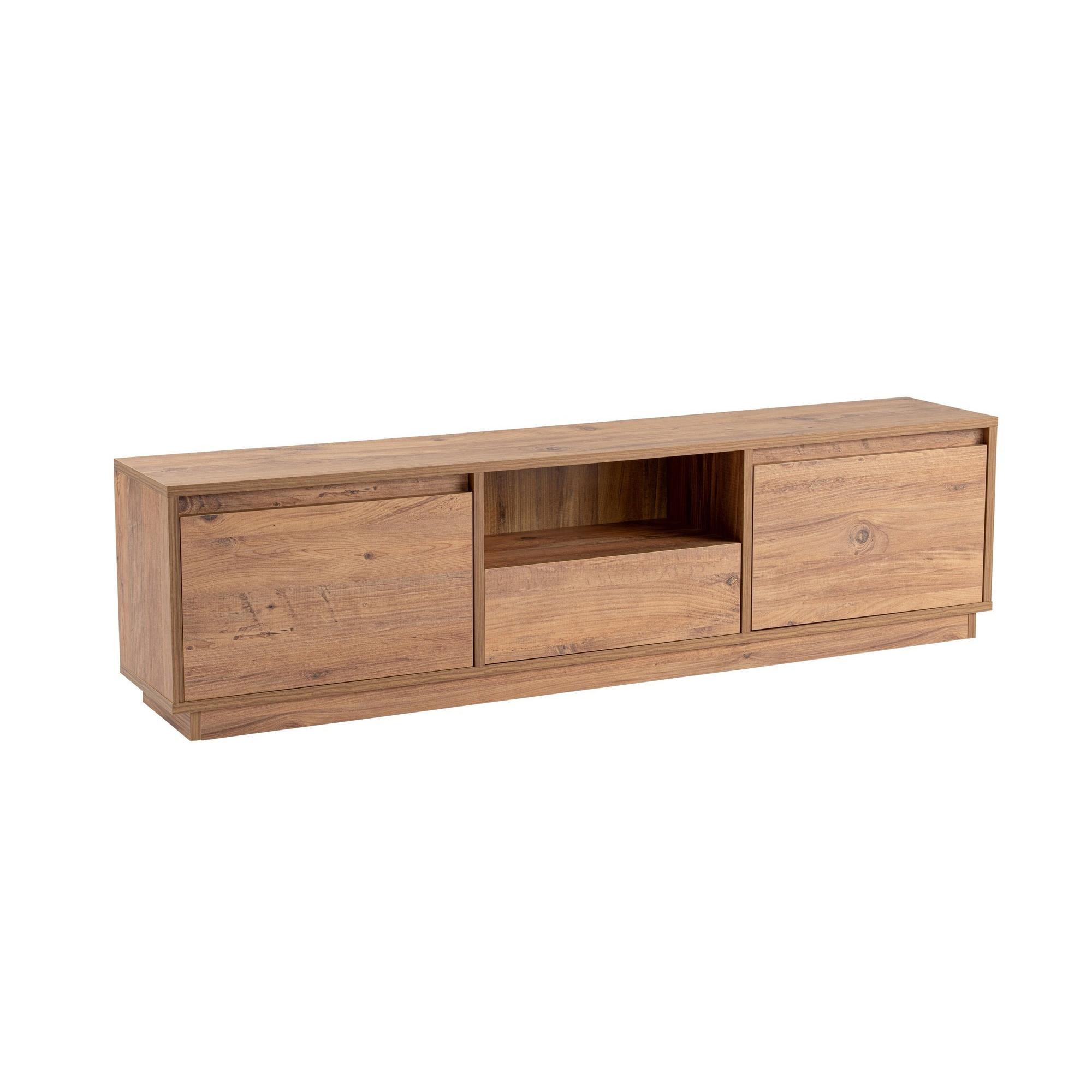 Habitat y Jardin - Soporte de TV de madera "Vanguard" - 160 x 29 x 42 cm - Pino Atlántico