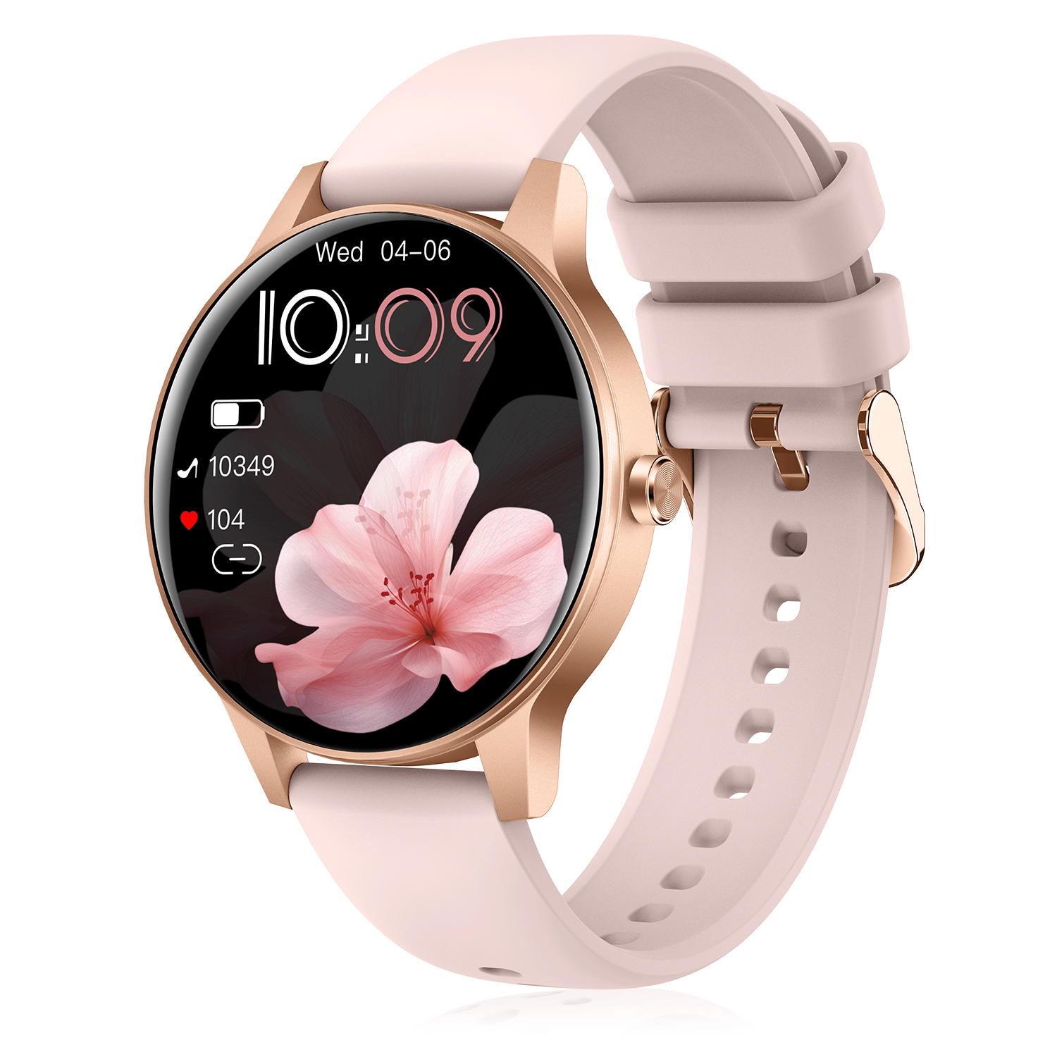 DAM Smartwatch QS80 con llamadas BT, notificaciones push. Monitor deportivo y de salud. 4,4x1x4,6 Cm.